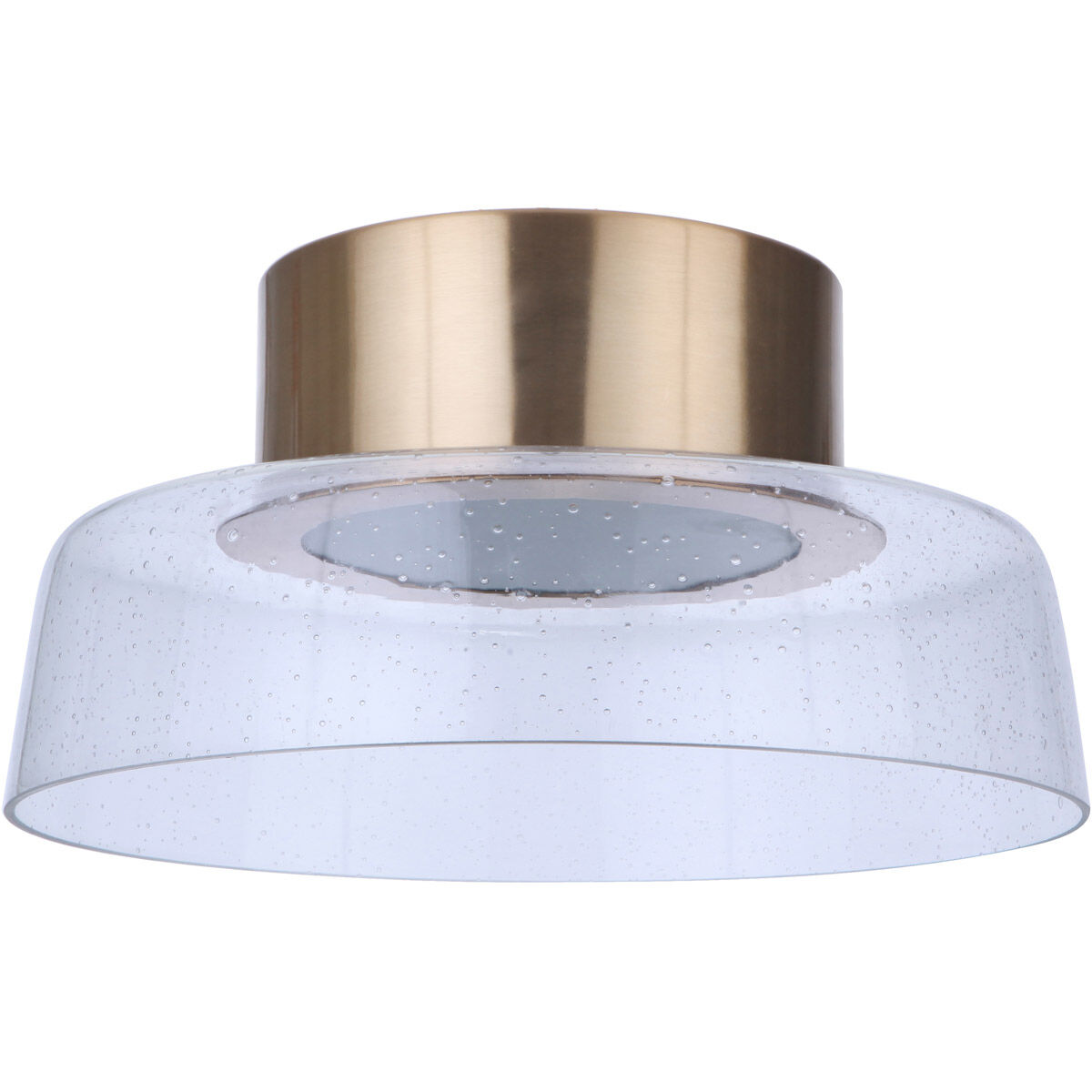 Centric LED 13.75 inch Satin Brass Flushmount Ceiling Light