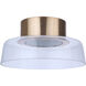Centric LED 13.75 inch Satin Brass Flushmount Ceiling Light