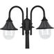 Orion 3 Light 94.63 inch Black Post Light, Solar