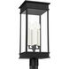 C&M by Chapman & Myers Cupertino 4 Light 22.5 inch Textured Black Outdoor Post Lantern