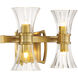 Bennington LED 16 inch Warm Brass Bathroom Vanity Light Wall Light