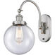 Franklin Restoration Beacon LED 8 inch Brushed Satin Nickel Sconce Wall Light in Seedy Glass