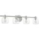 Valentina 4 Light 30 inch Brushed Nickel Vanity Light Wall Light