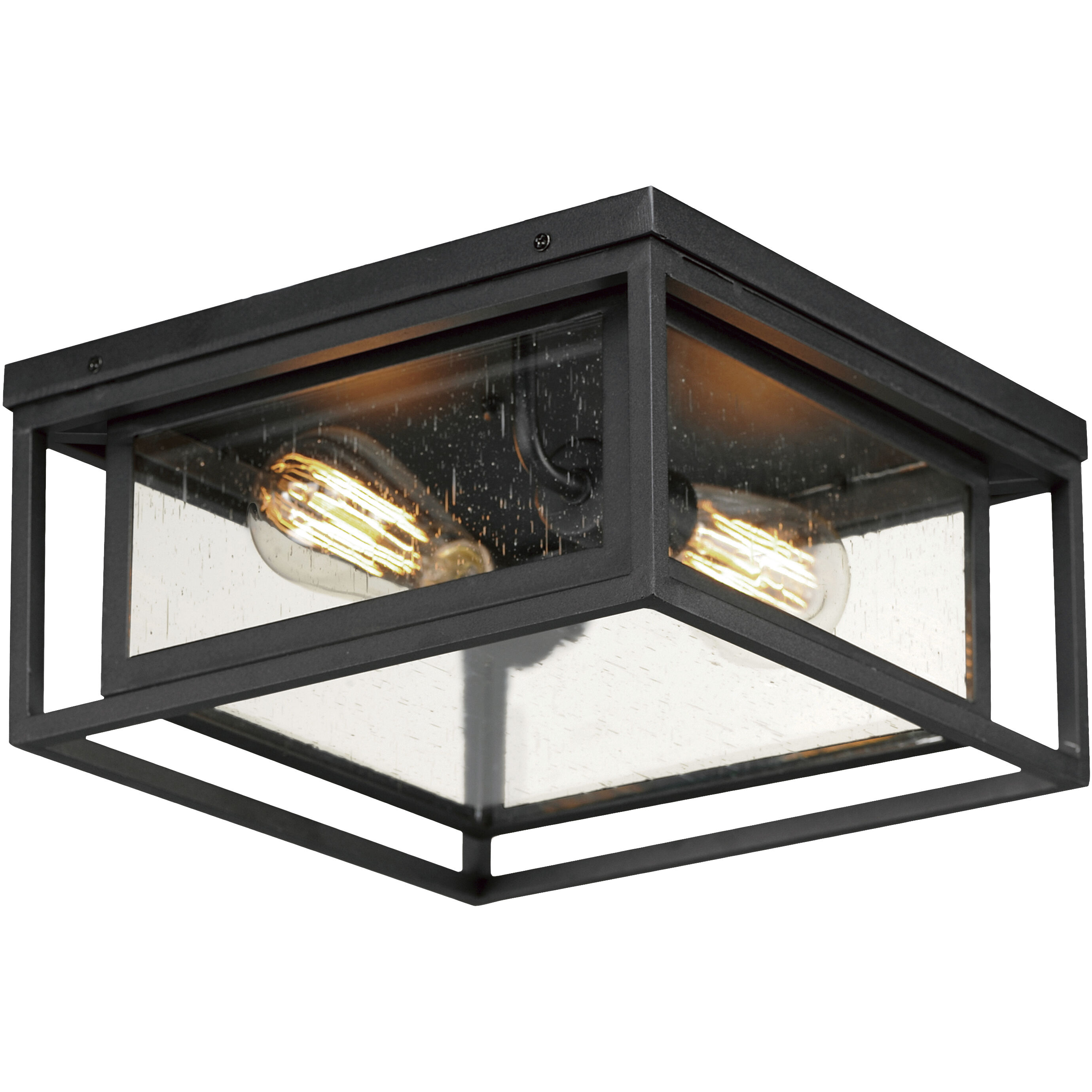 Cabana VX 2 Light 12 inch Black Outdoor Flush Mount