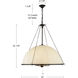 Alora Mood Crosby 4 Light 33 inch Matte Black Chandelier Ceiling Light