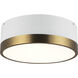 Alora Mood Brisbane 2 Light 12 inch Aged Gold/White Flush Mount Ceiling Light in Aged Gold and White