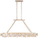Niu 14 Light 49 inch Coconut Shell Gold / Coconut Shell White Island Light Ceiling Light