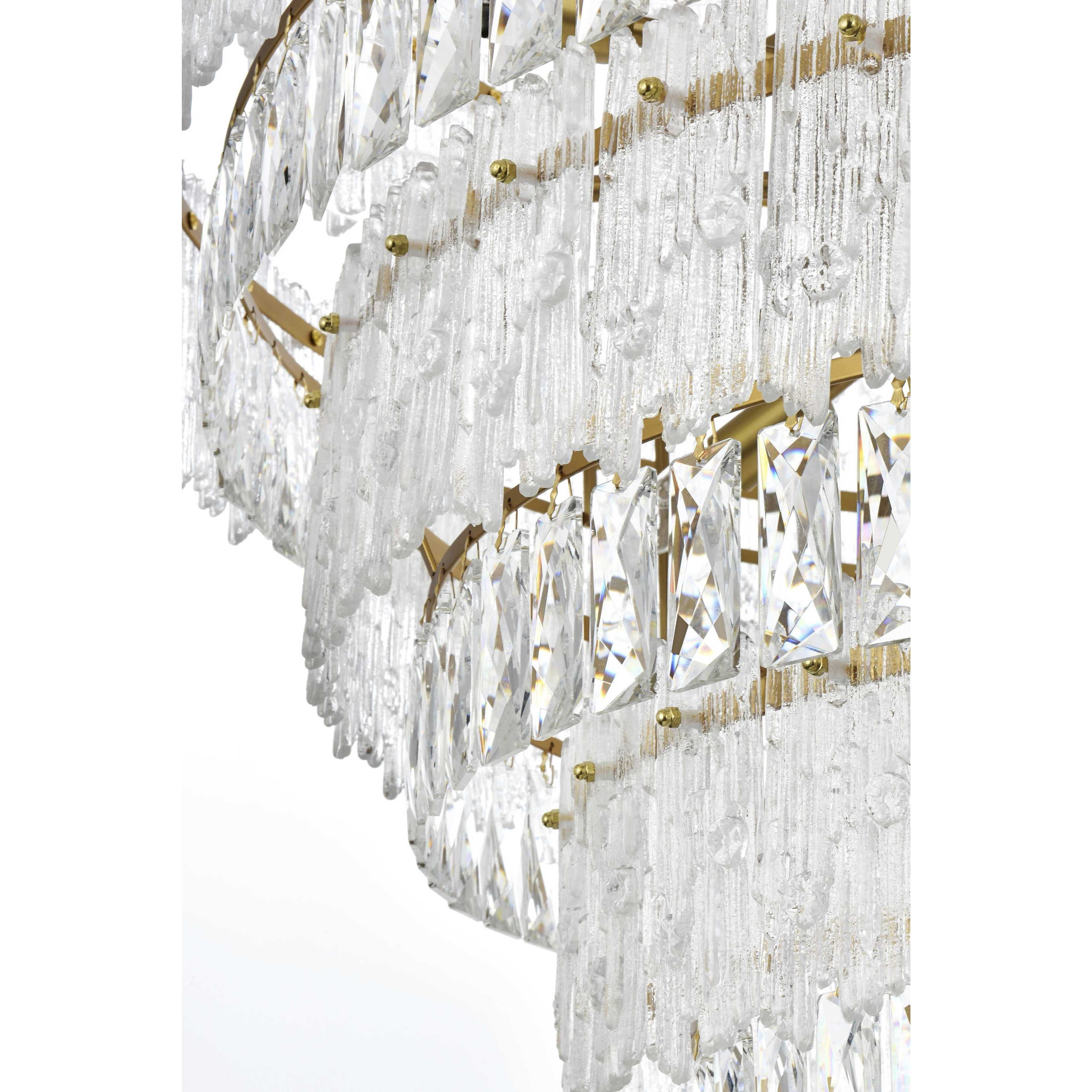 Emilia 33 Light 42 inch Satin Gold Chandelier Ceiling Light