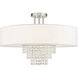 Carlisle 5 Light 22 inch Brushed Nickel Semi-Flush Mount Ceiling Light