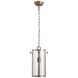 Sharon 1 Light 8.5 inch Antique Brass / Clear Glass Pendant Ceiling Light