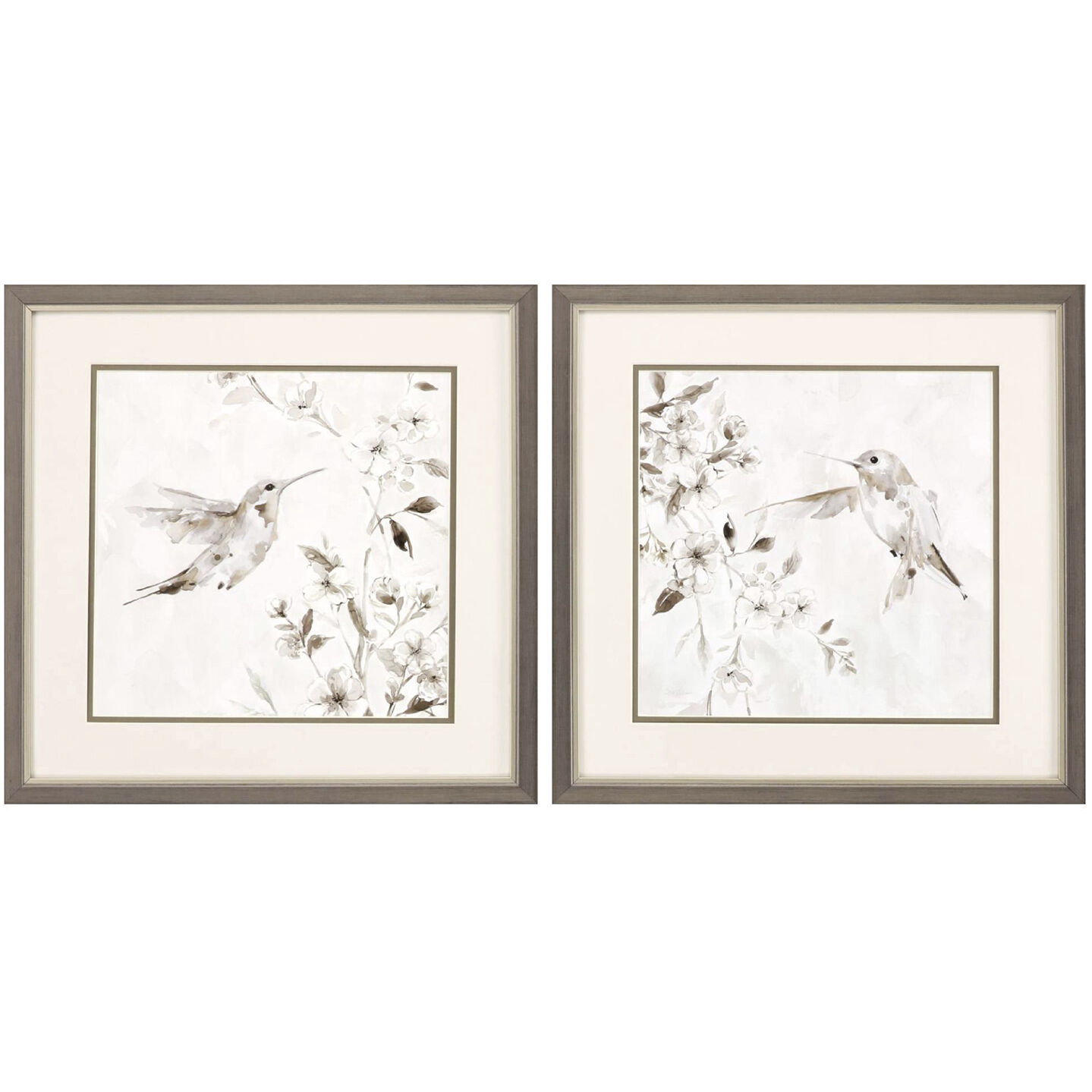 Florals Neutral and Gray Framed Art, Propac