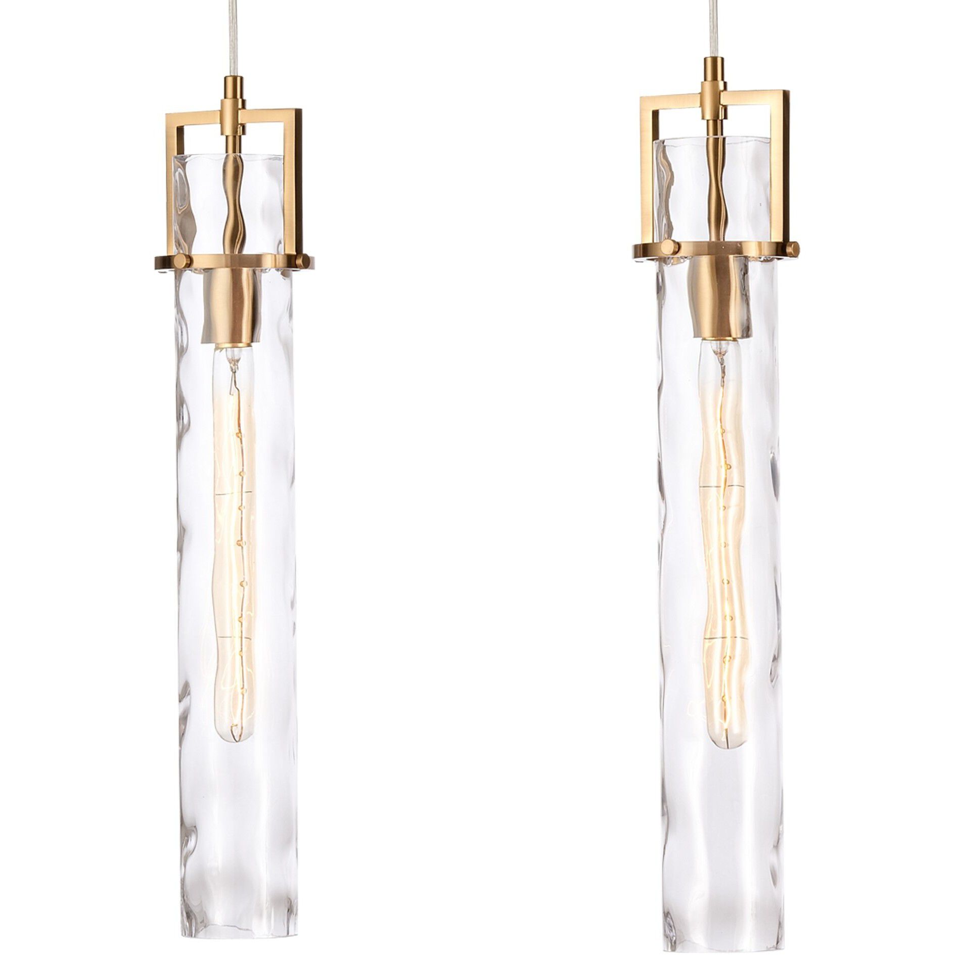 Jayden 4 Light 50 inch Lacquered Gold Linear Chandelier Ceiling Light
