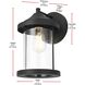 Roy 1 Light 12 inch Black Outdoor Wall Sconce