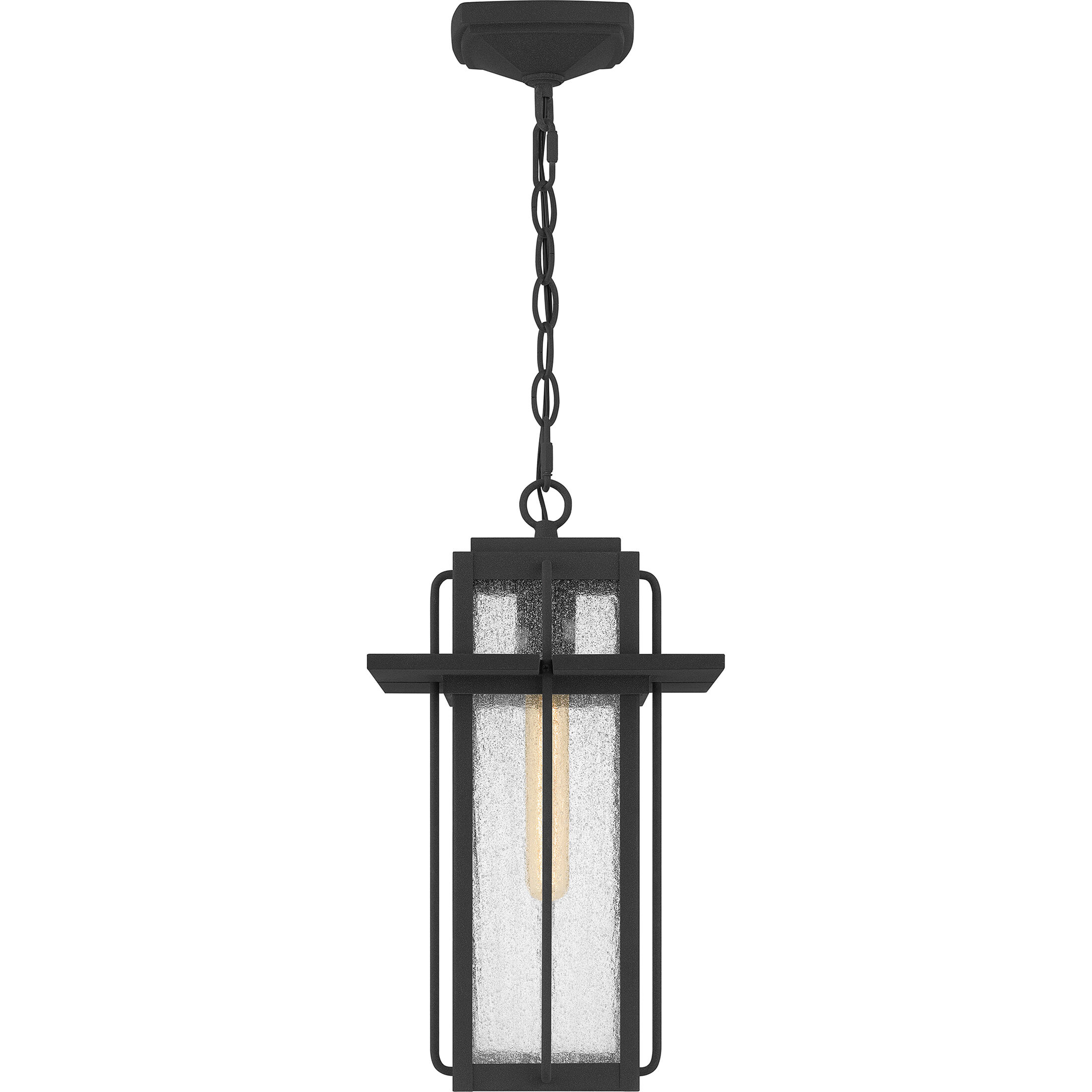Randall 1 Light 9 inch Mottled Black Outdoor Hanging Lantern, Large