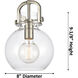 Newton Sphere Sconce Wall Light in Mercury Glass, Champagne Bronze