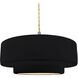 Radiance Collection - Tier Pendant Ceiling Light in Brushed Nickel, Dedicated LED, Beige Twist Cord, Gloss Black/Matte White, 16.25W x 6H, Form+Finish+Function