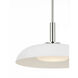 Amber Lewis Cyrus LED 15.5 inch Polished Nickel and Matte White Pendant Ceiling Light