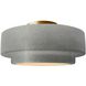 Radiance Collection - Tier LED 12 inch Antique Silver Semi-Flush Ceiling Light, Form+Finish+Function