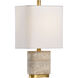 Chelsea House 19 inch 100.00 watt Natural/Antique Brass Table Lamp Portable Light, Small
