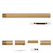 Arroyo Antique Brass and Black Ceiling Fan Extension Rod in 48