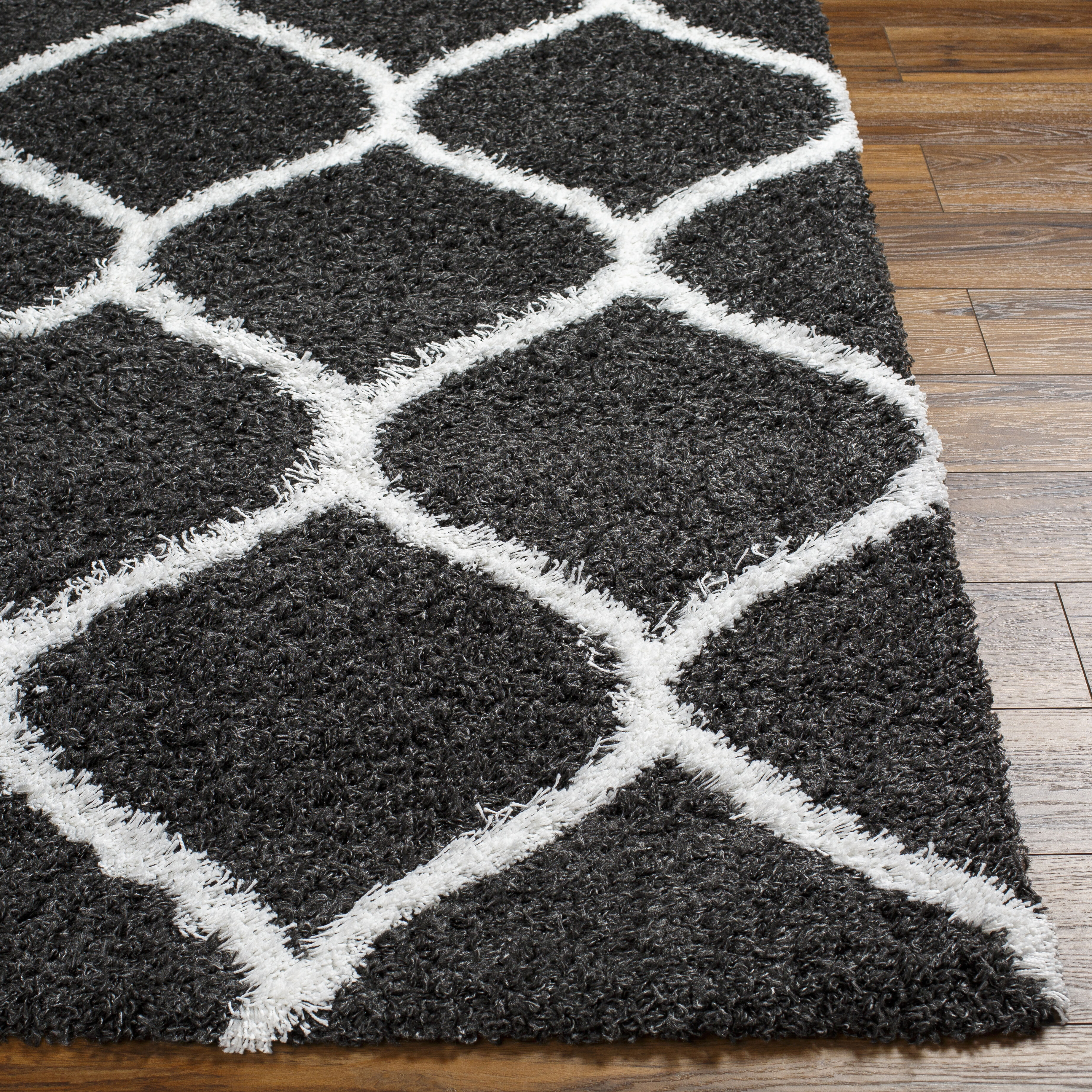 Urban Shag 87 X 63 inch Black Rug, Rectangle