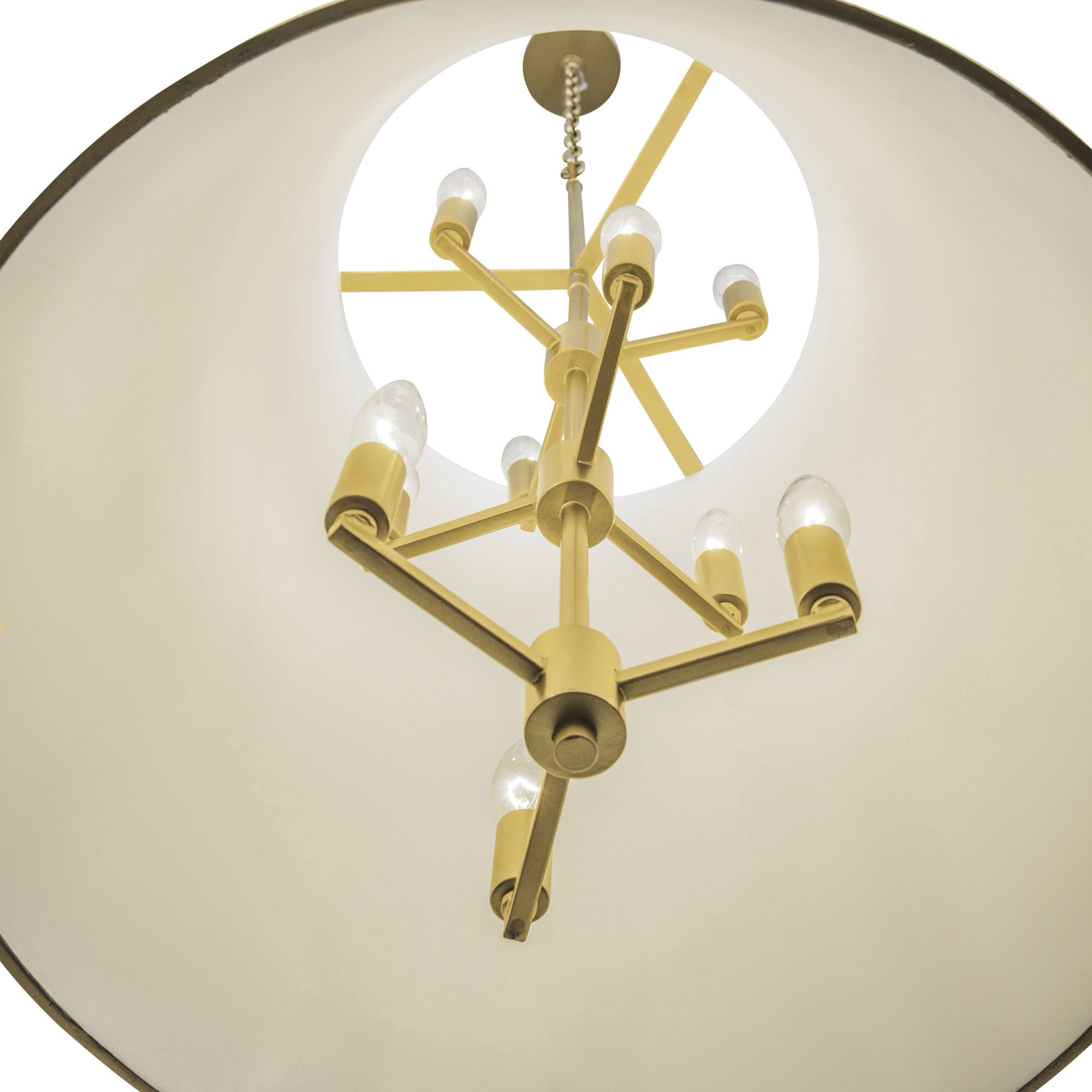 Coco 9 Light 20 inch Matte White/French Gold Foyer Pendant Ceiling Light