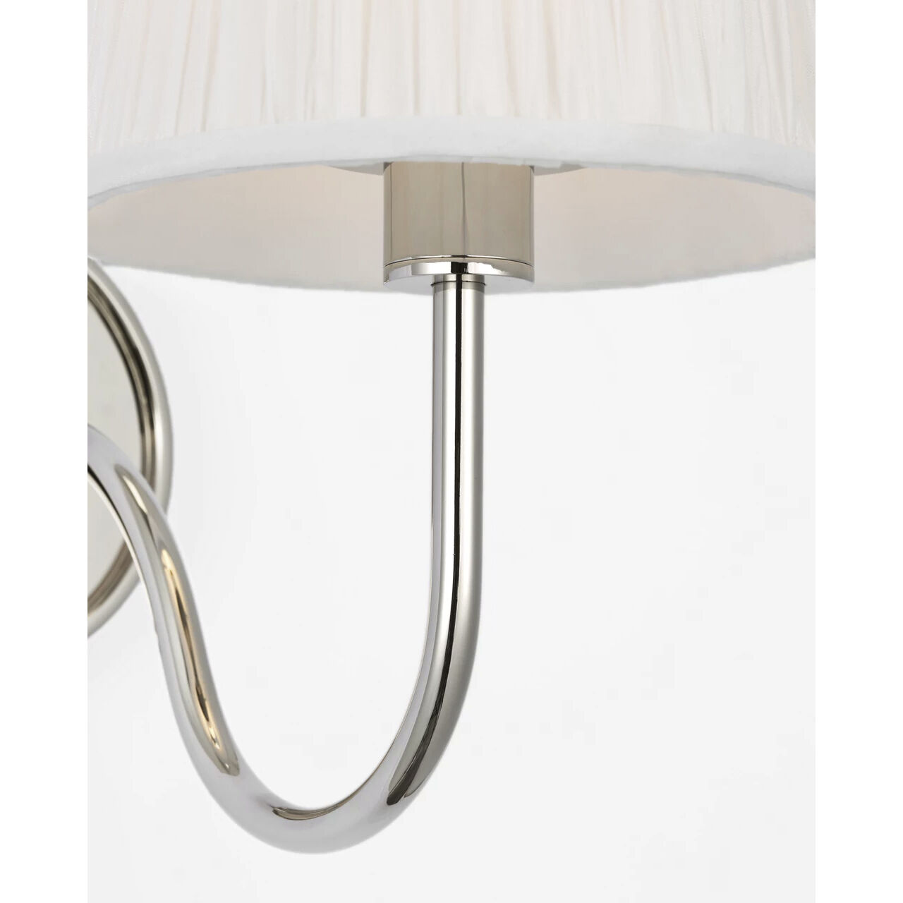 Amber Lewis Lyndsie LED 6 inch Polished Nickel Cordless Sconce Wall Light in Silk Pleated, Small