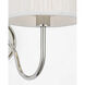 Amber Lewis Lyndsie LED 6 inch Polished Nickel Cordless Sconce Wall Light in Silk Pleated, Small