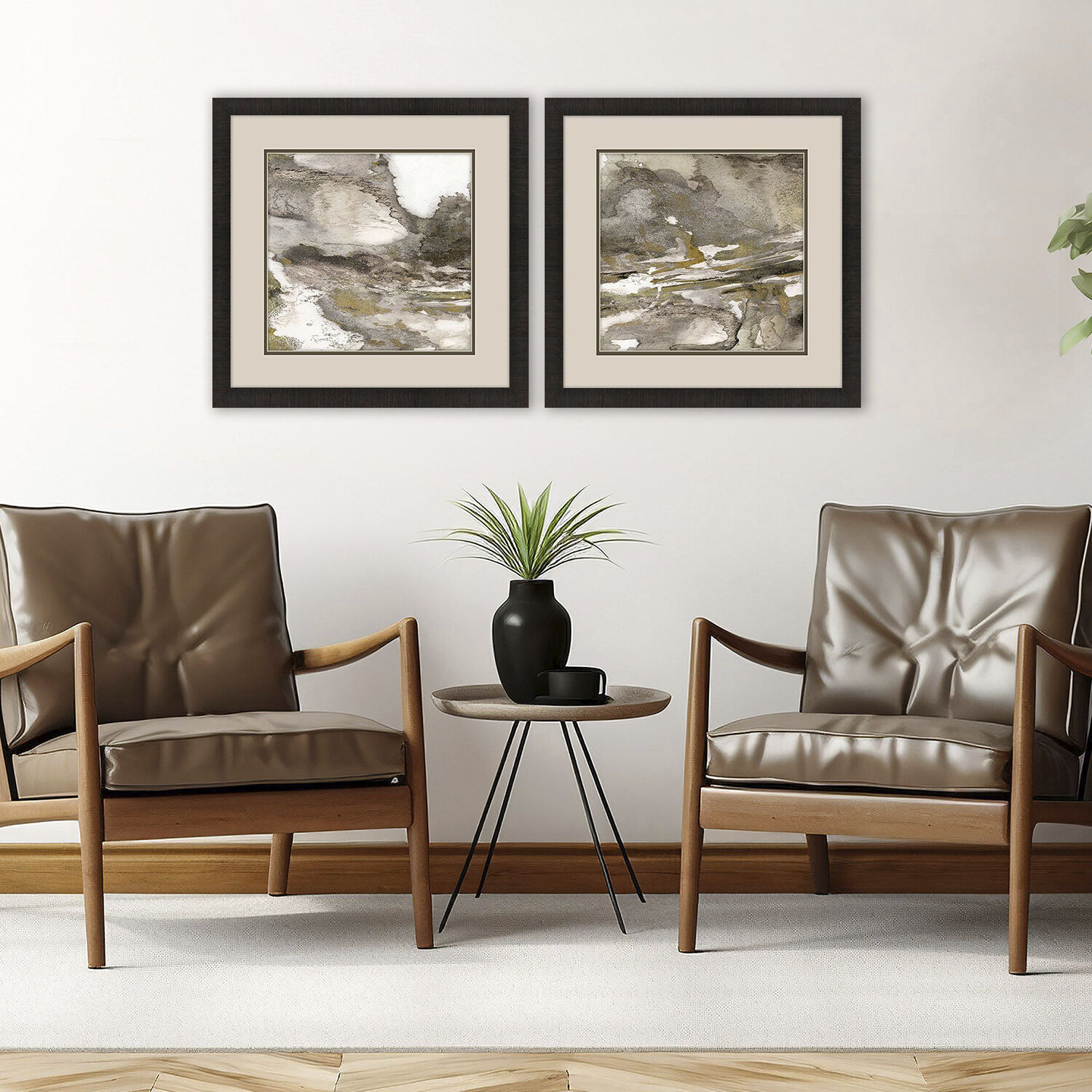 Urban Reflection Brown and Beige and Neutral and Gray Framed Art, Propac