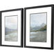 Azure Valley Blue and Green and Gray Framed Art, Propac