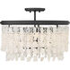 Shimmering Elegance 4 Light 20 inch Sand Coal Semi Flush Ceiling Light