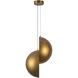 Void 15.75 inch Vintage Brass Pendant Ceiling Light