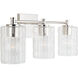 Emerson 3 Light 23 inch Polished Nickel Vanity Light Wall Light