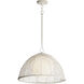 Cestino 1 Light 21 inch Weathered White Single Pendant Ceiling Light