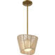 Key Largo 1 Light 10 inch Soft Brass Pendant Ceiling Light
