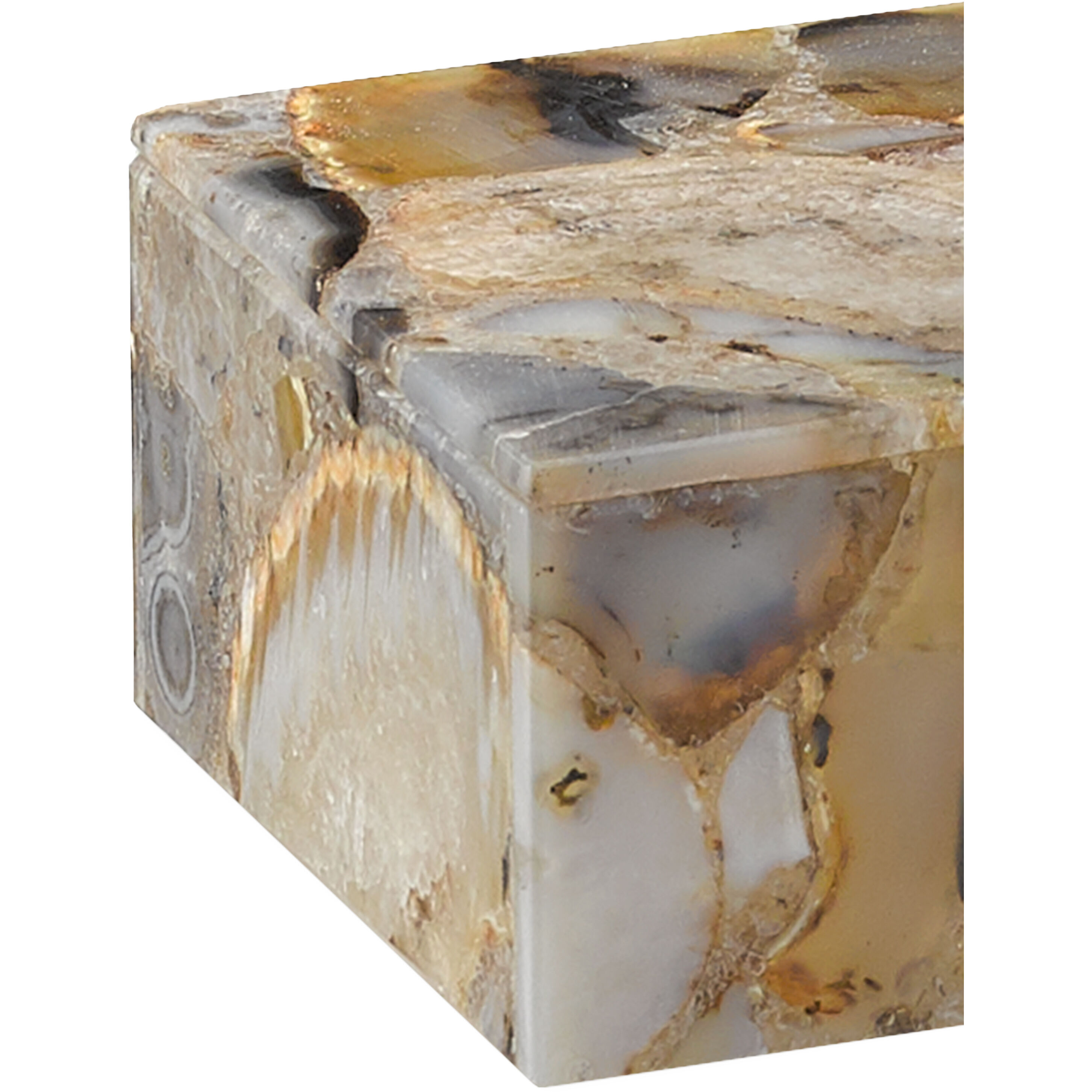 Malaga 4.5 inch Black Agate Box, Small