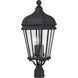 Harrison 3 Light 26 inch Coal Outdoor Post Mount Lantern in Black, Great Outdoors