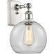 Ballston Athens 1 Light 8 inch White and Polished Chrome Sconce Wall Light