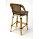 Designer'S Edge Lila Dark Brown Rattan 41 inch Chocolate Rattan Barstool