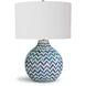 Chevron 25.25 inch 100.00 watt Indigo Table Lamp Portable Light