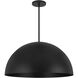 Half Round LED 31.5 inch Sand Black Outdoor Pendant