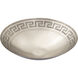 Greek Key 19 X 5 inch Centerpiece Bowl in Antique Nickel