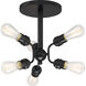 Faraday 6 Light 16.5 inch Black Semi Flush Mount Ceiling Light