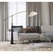 Leroy 66 inch 150.00 watt Black and Antique Brass Arc Floor Lamp Portable Light