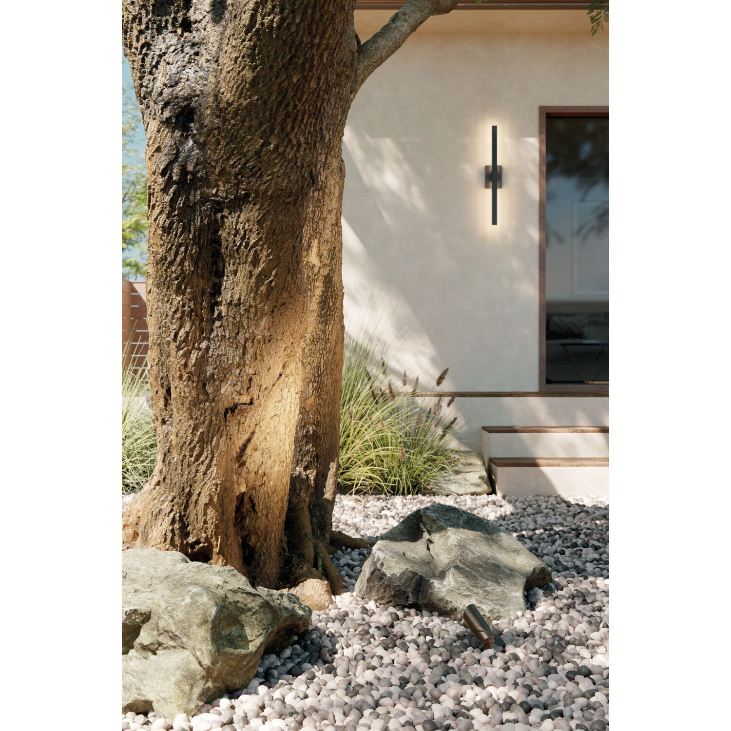 Nocar LED 30 inch Black Textured Outdoor Wall, Large