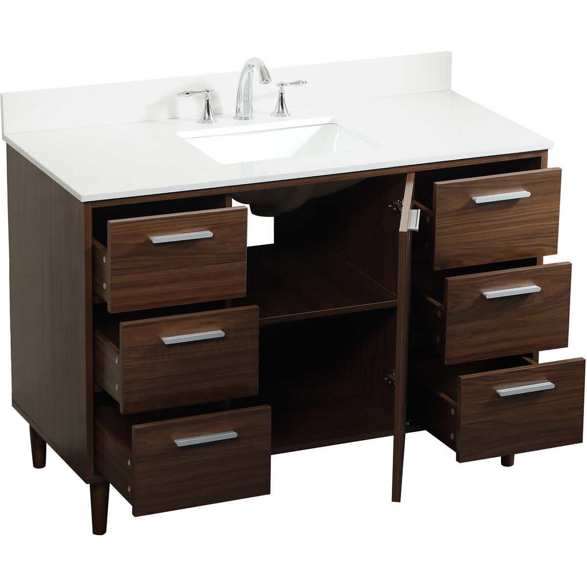 Baldwin 48 X 22 X 34 inch Walnut Vanity Sink Set