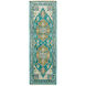 Zeus 96 X 30 inch Emerald/Olive/Khaki/Teal/Aqua/Dark Blue Rugs, Wool