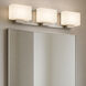 Mila 3 Light 24 inch Brushed Nickel Vanity Light Wall Light