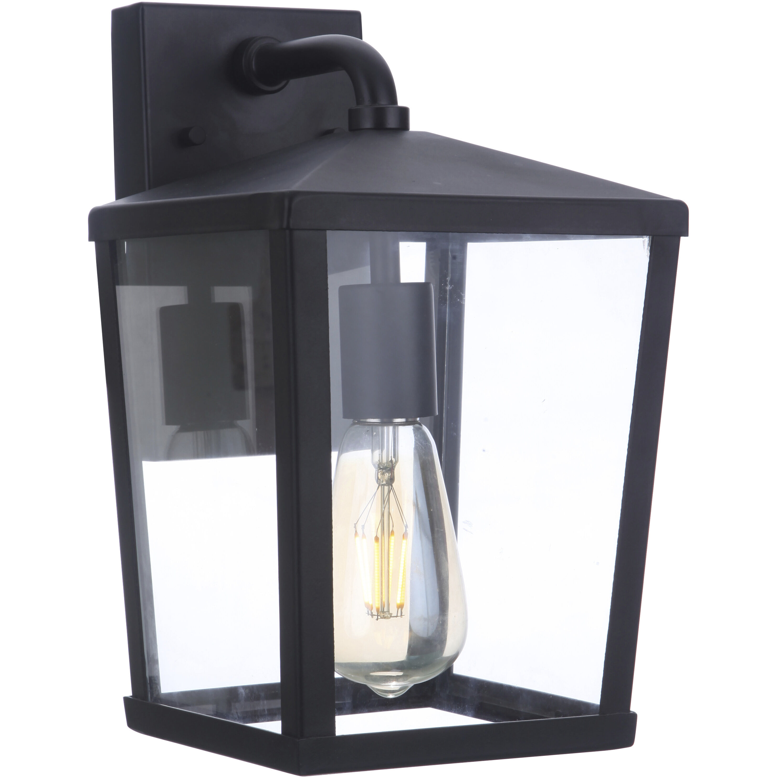 Olsen 1 Light 12 inch Midnight Outdoor Wall Lantern