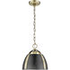 Aldrich Pendant Ceiling Light in Aged Brass, Matte Black, Small